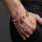 Elegant 18K Gold-Plated Evil Eye & Hamsa Charm Bracelet – Anti-Tarnish Turkish Bangle for Men & Women - The Soul Jewellery