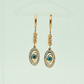 18K Rose Gold Plated Evil Eye Dangler Earrings for Women – Anti - Tarnish Sparkling Drop Earrings with Crystal Accents ATER215 - The Soul Jewellery