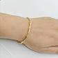 Minimalist 18K Gold Plated Anti - Tarnish Bamboo Design Bangle Bracelet RGB270 - The Soul Jewellery