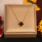 Luxury 18K Gold Plated Black Clover Pendant Necklace for Women – Elegant Antitarnish Everyday wear- The Soul Jewellery