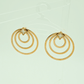 Inception Circle Rose Gold Anti - Tarnish Earrings – Elegant Geometric Statement Jewelry ATER213 - The Soul Jewellery