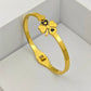 AURÉLIA AMORE LUXE 8™ Regal Clover Enamel Demi Fine Anti-Tarnish Kada Bracelet for Women - The Soul Jewellery