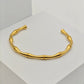 Minimalist 18K Gold Plated Anti - Tarnish Bamboo Design Bangle Bracelet RGB270 - The Soul Jewellery