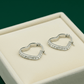 Aurelia SilverHeart Luxe Demi - Fine Anti - Tarnish Crystal Hoop Earrings - Daily wear Hoops - The Soul Jewellery