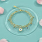 Aurelia 6 NazarHeart Dual - Chain Demi - Fine Anti - Tarnish Evil Eye Gold Bracelet for Women - The Soul Jewellery
