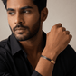 Gold & Black Textured Anti-Tarnish Demi fine Bracelet |Waterproof Bracelet for Men - Soul Jewellery