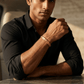 Regal Roman Aura 27™ Men’s Gold Bracelet – Engraved Roman Numeral Kada | Anti-Tarnish Minimal Cuff - The Soul Jewellery