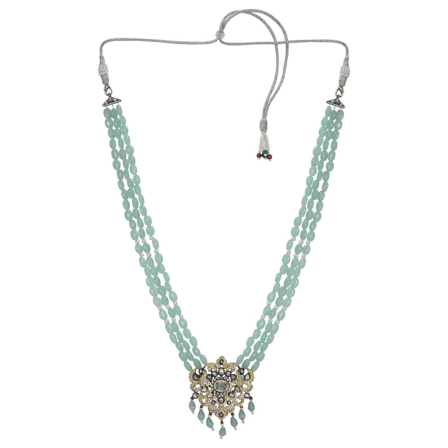 Tirupati Victorian Gold - Plated Temple Necklace & Earring Set with Balaji Motif - The Soul Jewellery