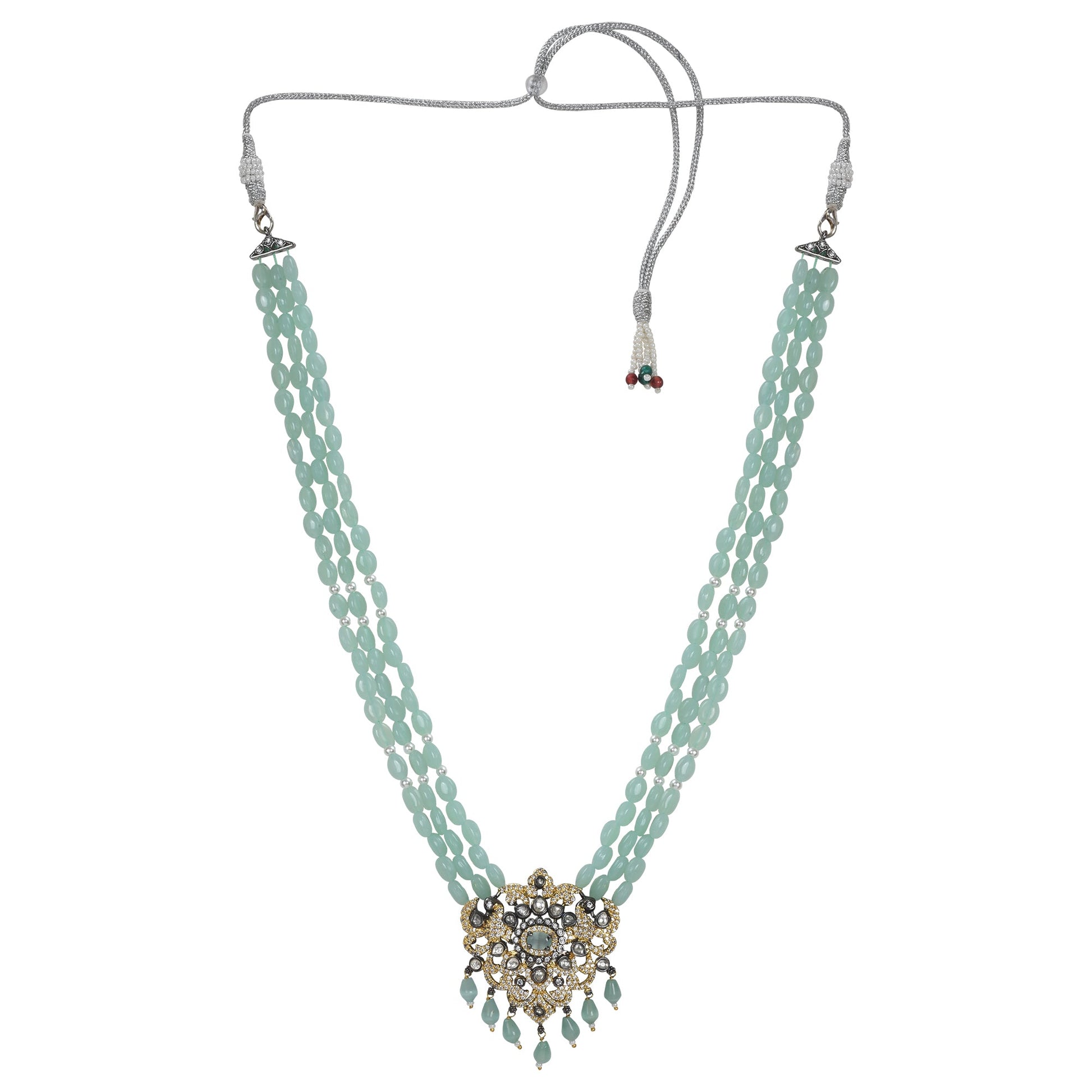 Tirupati Victorian Gold - Plated Temple Necklace & Earring Set with Balaji Motif - The Soul Jewellery