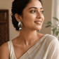 Antique Dual Tone Floral Drop Earrings for Women | Oxidized Silver & Gold Ethnic Earrings - The Soul Jewellery