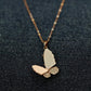 18K Rose Gold Plated Mystic Butterfly Anti Tarnish Pendant Necklace RGCP116 - The Soul Jewellery