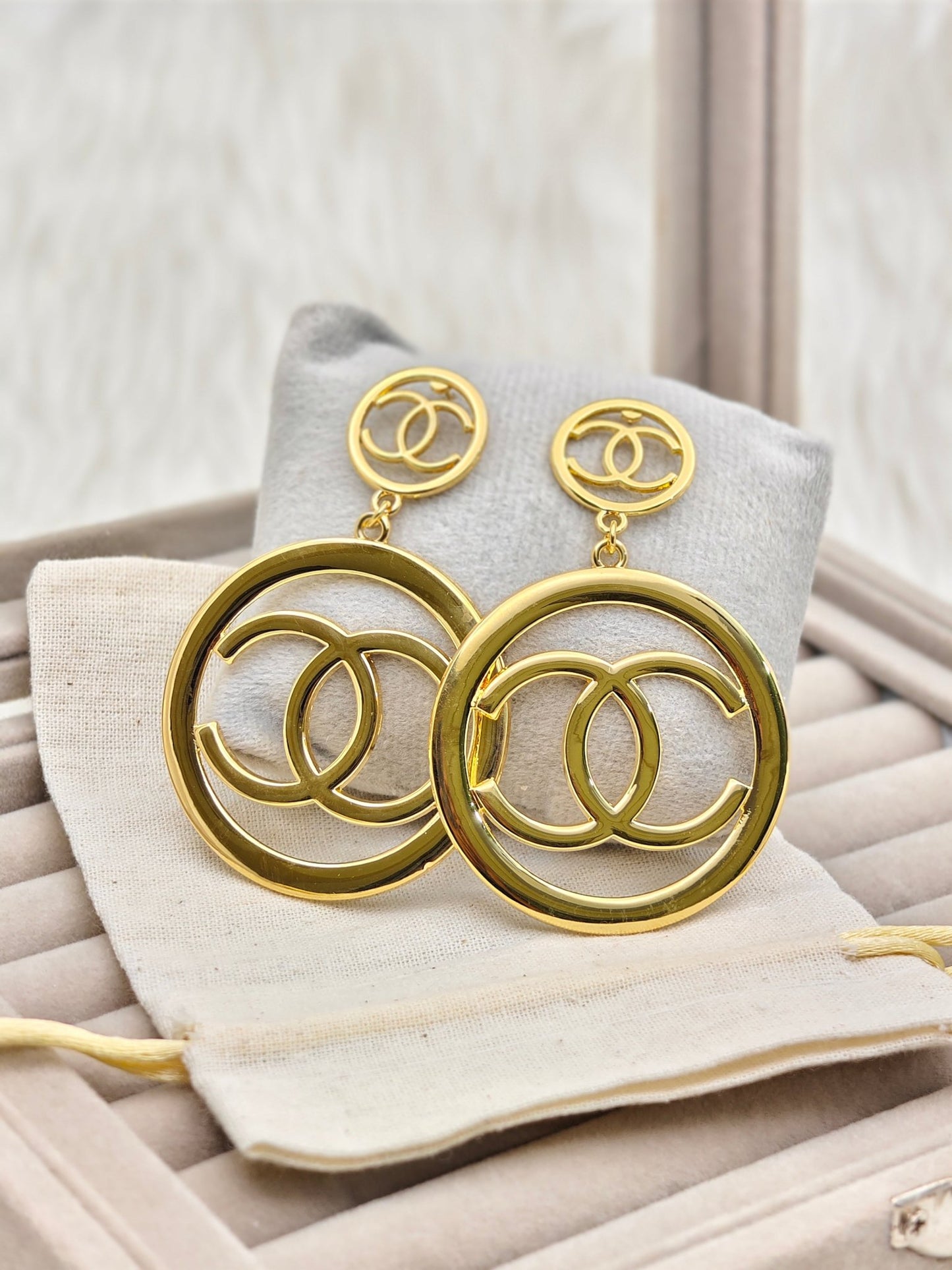 Bold Chanel Inspired Anti - Tarnish Earrings – Everyday Glamour - The Soul Jewellery