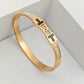 AURÉLIA NOIR LUXE Demi-Fine Rose Gold Bangle Bracelet for Men and Women - The Soul Jewellery