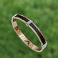 AMORE LUXE 6™ Rose Gold & Black Stainless Steel Anti-Tarnish Bracelet for Men | Waterproof Premium Kada - Soul Jewellery