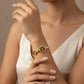 AURÉLIA AMORE NOIR GRACE Demi - Fine CZ Enamel Anti - Tarnish Kada Bracelet for Women - The Soul Jewellery