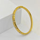 Luxury 22K Gold-Plated Textured CZ Bracelet – Anti-Tarnish Stainless Steel Crystal Bangle for Women - The Soul Jewellery