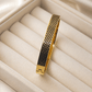 Gold & Black Textured Anti-Tarnish Demi fine Bracelet |Waterproof Bracelet for Men - Soul Jewellery