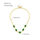 Luxury 18K Gold Plated Anti - Tarnish Oval Green Crystal Pendant Necklace – Elegant & Timeless Design  - The Soul Jewellery