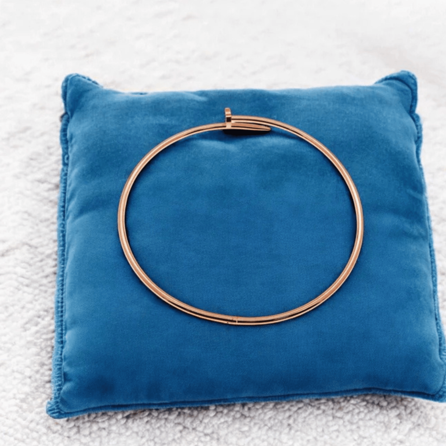 Luxury 18K Rose Gold Plated Nail Collar Necklace – Sleek & Modern Statement Piece RGCP202 - The Soul Jewellery