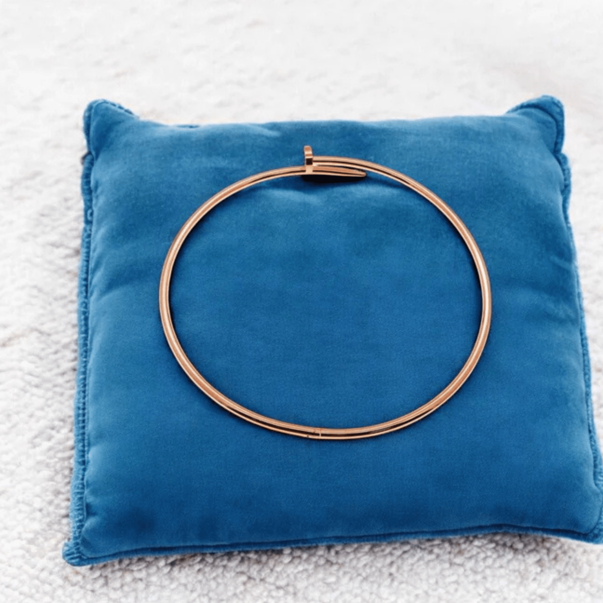 Luxury 18K Rose Gold Plated Nail Collar Necklace – Sleek & Modern Statement Piece RGCP202 - The Soul Jewellery