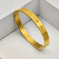 Gold Plated Om Bracelet | Anti - Tarnish Stainless Steel Spiritual Bangle for Men| Wealth & Protection - The Soul Jewellery