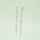 Long Crystal Chain Drop Earrings – 18K Rose Gold Plated, Anti - Tarnish Finish ATER 207 - The Soul Jewellery