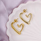 Twisted Heart Demi - Fine Gold Hoops Earrings | Anti - Tarnish Stainless Steel Daily Wear Jewelry - The Soul Jewellery