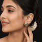 Vintage Oxidized Silver Replica Ear Cuff Chain Earrings for Women | Tribal Boho Statement Earrings - The Soul Jewellery