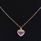 Purple Heart Anti Tarnish 18K Plated Rose Gold Pendant Necklace RGCP125 - The Soul Jewellery