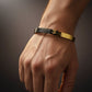 Chic Black- Gold Anti-Tarnish Bangle with Chanel-Inspired and Dual-Tone Finish for Men & Women - The Soul Jewellery