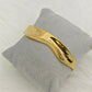 Luxury 22K Gold - Plated Wave Cuff Bracelet – Anti - Tarnish Stainless Steel Statement Bangle RGB441 - The Soul Jewellery