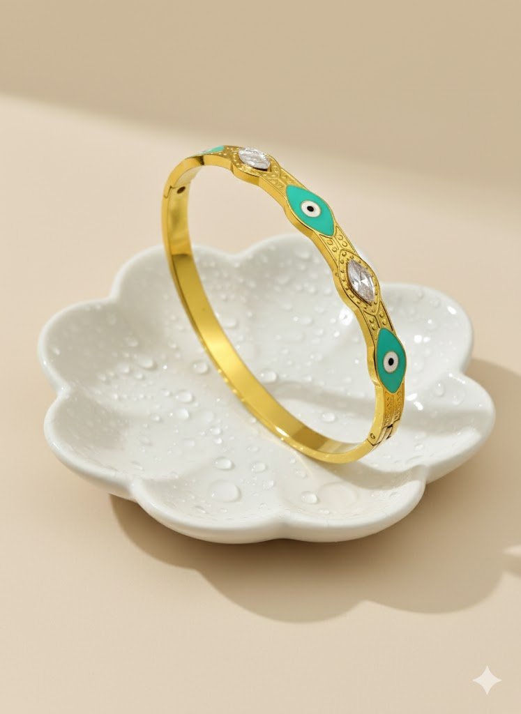 AURÉLIA AMORE LUXE 6™ Celestial Nazar Bloom MOP & CZ Prosperity Demi - Fine Bracelet for Women - The Soul Jewellery