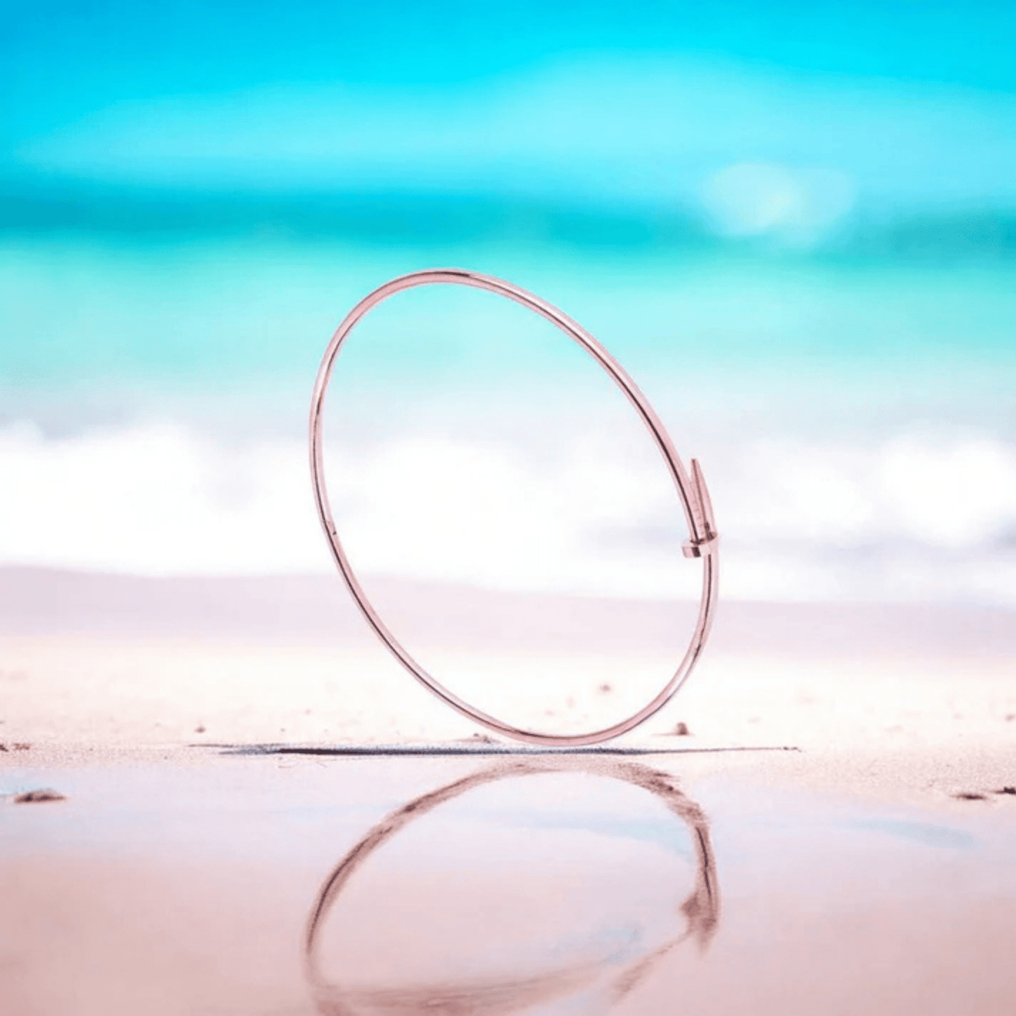 Luxury 18K Rose Gold Plated Nail Collar Necklace – Sleek & Modern Statement Piece RGCP202 - The Soul Jewellery