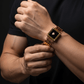 Imperial Prosperity 8™ Black Enamel Medusa H Cuff Bracelet for Men – Anti-Tarnish Demi-Fine Kada - The Soul Jewellery