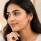 Pink Tulip Pearl Stud Earrings for Women – Gold-Tone Floral Earrings with Green Leaf Detail - Soul Jewellery