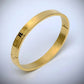 Luxury 18K Gold Plated Roman Numeral Bangle – Timeless & Elegant Anti - Tarnish Bracelet RGB407 - The Soul Jewellery