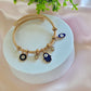 Luxury 18K Gold-Plated Evil Eye & Hamsa Charm Bracelet – Anti-Tarnish Stainless Steel Turkish Bangle for Protection & Style