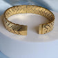 Luxury 18K Gold Plated Anti - Tarnish Geometric Pattern Bangle – Elegant & Timeless Bracelet RGB406 - The Soul Jewellery