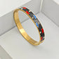 Lucky Love 6™ Enamel Bracelet for Women | 18K Gold Plated Anti-Tarnish Demi-Fine Bangle for Women - The Soul Jewellery
