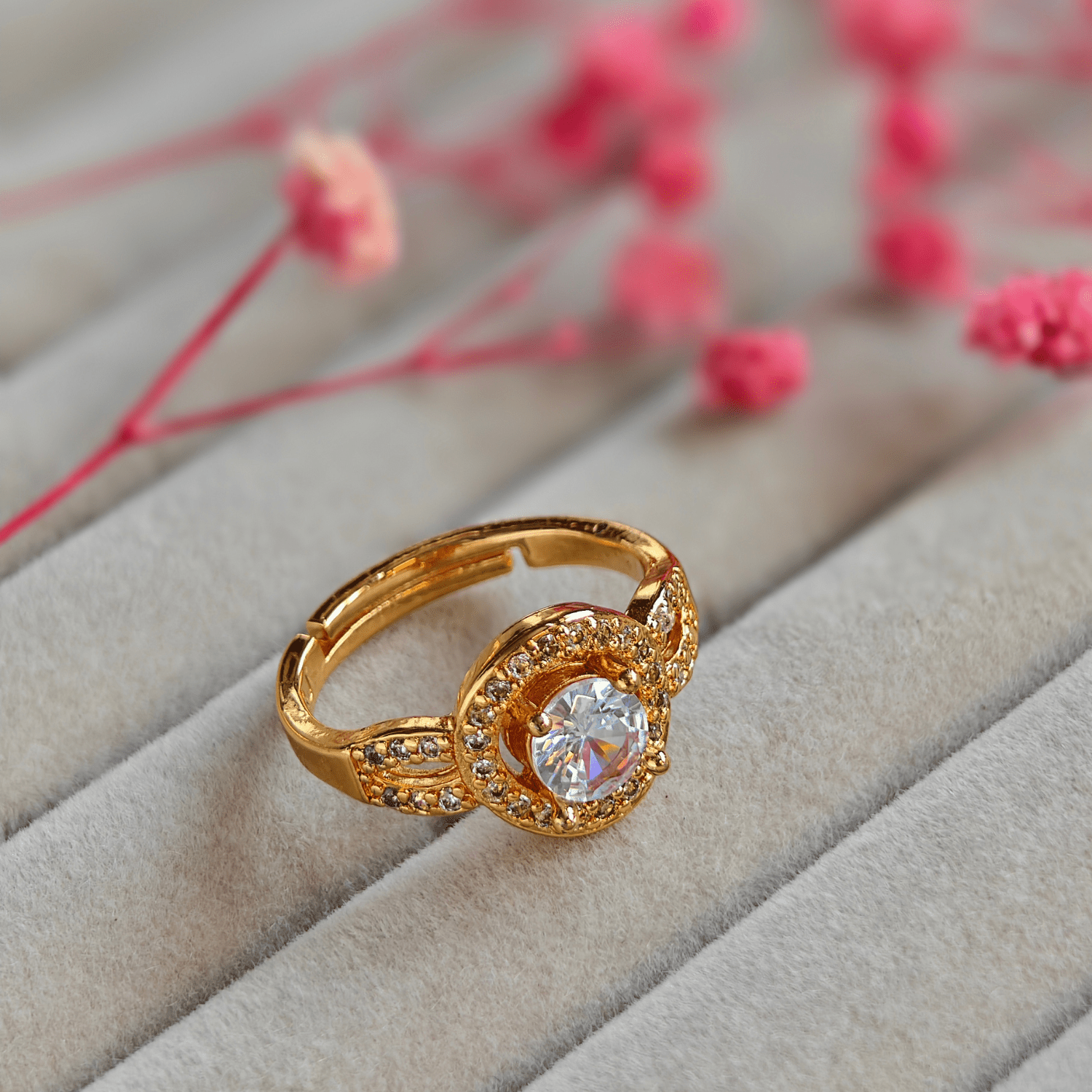 Evelyn Cubic Zirconia Engagement Adjustable Ring - The Soul Jewellery