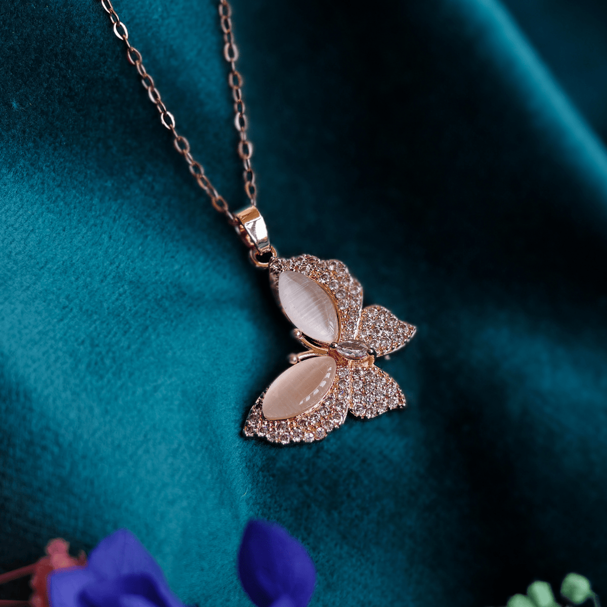 Large Ruby and Diamond Butterfly Pendant 18K Yellow / 15-16 Large Ruby and Diamond Butterfly Pendant 18K Yellow / 15-16