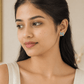 Sky Blue Bow Stud Earrings for Women – Gold-Tone Enamel Ribbon Earrings | Cute Minimal Everyday Stud - Soul Jewellery