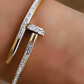 18K Gold Plated Anti - Tarnish Nail Bracelet | Stainless Steel | CZStudded  | Limited Edition Bestseller - The Soul Jewellery