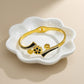 AURÉLIA AMORE LUXE 8™ Golden Bloom CZ Prosperity Demi Fine Bangle Bracelet for Women - The Soul Jewellery