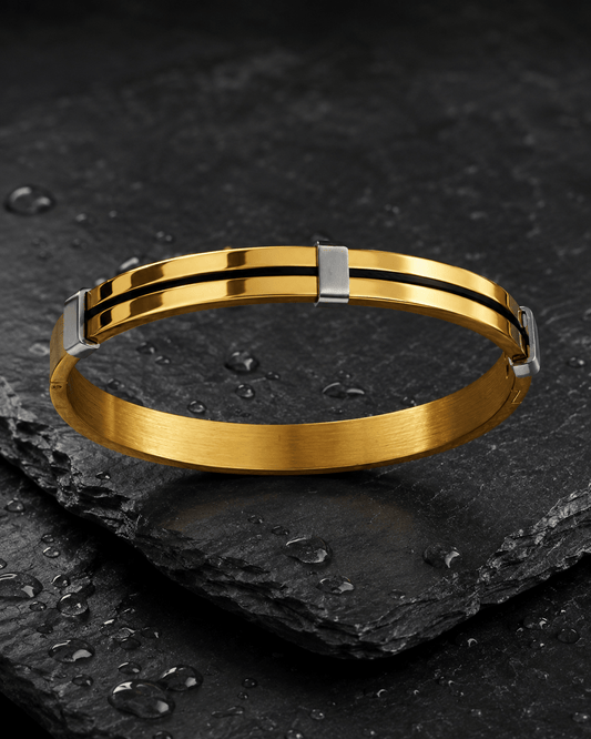 AURÉLIA AMORE LUXE 6™ Gold & Silver-Tone Minimalist Demi-Fine Bracelet for Men - Soul Jewellery