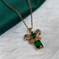 18K Rose Gold Plated Green Soul Anti Tarnish Chain Pendant RGCP122 - The Soul Jewellery