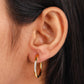 Demi - Fine CZ Studded Gold Hoops Earrings | Anti - Tarnish Stainless Steel Daily Wear Jewelry - The Soul Jewellery