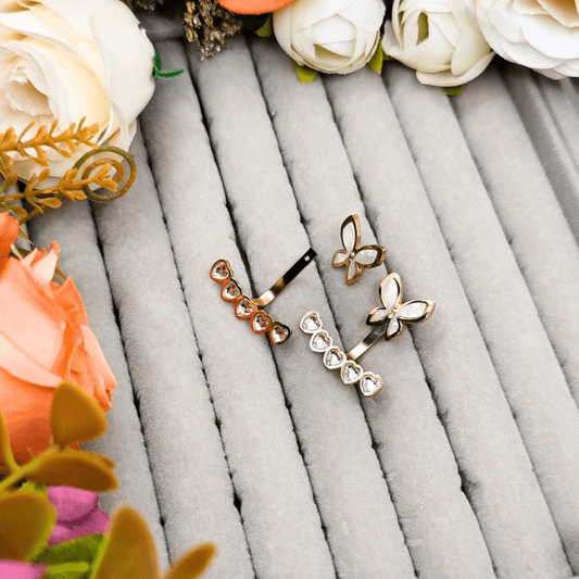 18 K Rose Gold Plated Anti Tarnish Openable Butterfly Earring ATER131 - The Soul Jewellery