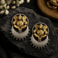 Lord Ganesha Oxidised Statement Earrings for Women – Antique Silver Temple Boho Jewellery - The Soul Jewellery
