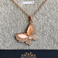 Anti Tarnish 18K Rose Gold Plated Butterfly Pendant Necklace RGCP127 - The Soul Jewellery